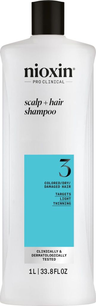 Nioxin Sistema 3 - Champú - Cabello Teñido y Dañado Con Debilitamiento Leve 1000ml