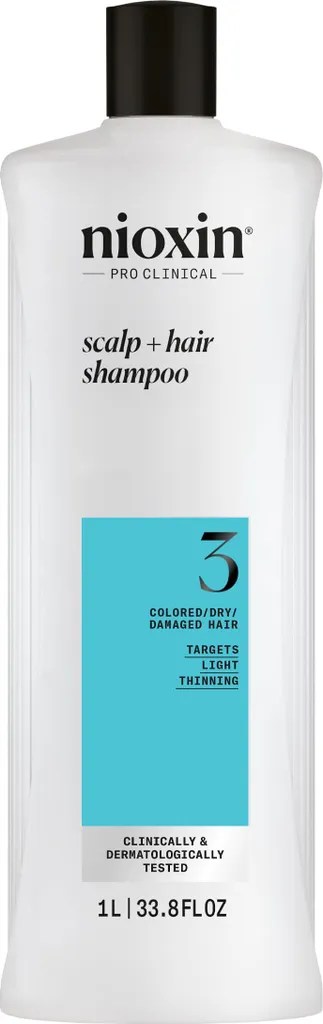 Nioxin System 3 Cleanser 1000ml: Capelli Colorati e Folti