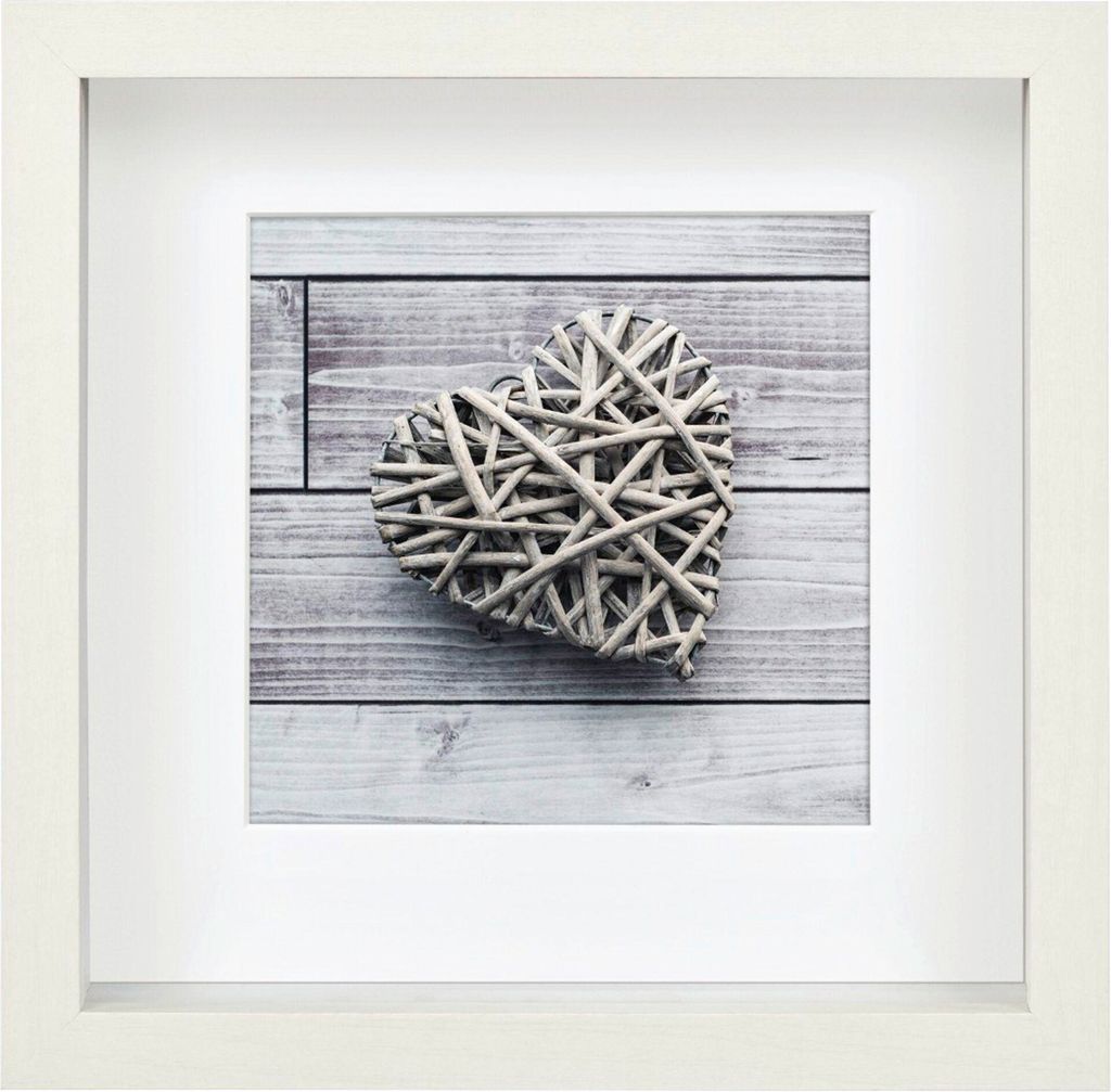Hama Scala 3D weiß         23x23 Portrait Holz Passepartout Produktbild 