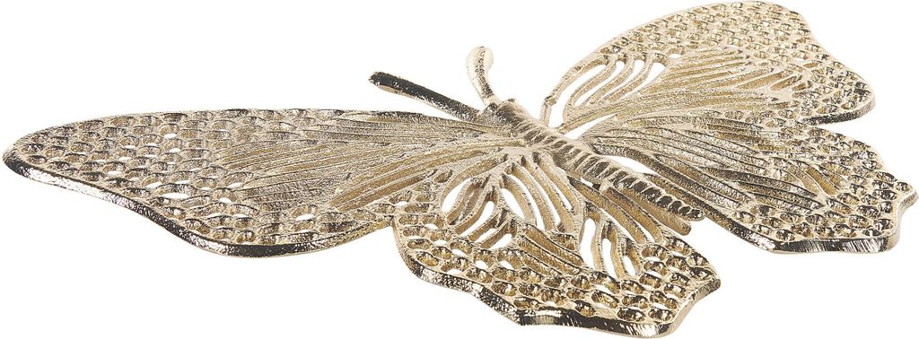 BELIANI Dekofigur Gold aus Aluminium Schmetterling Form 40 Produktbild 