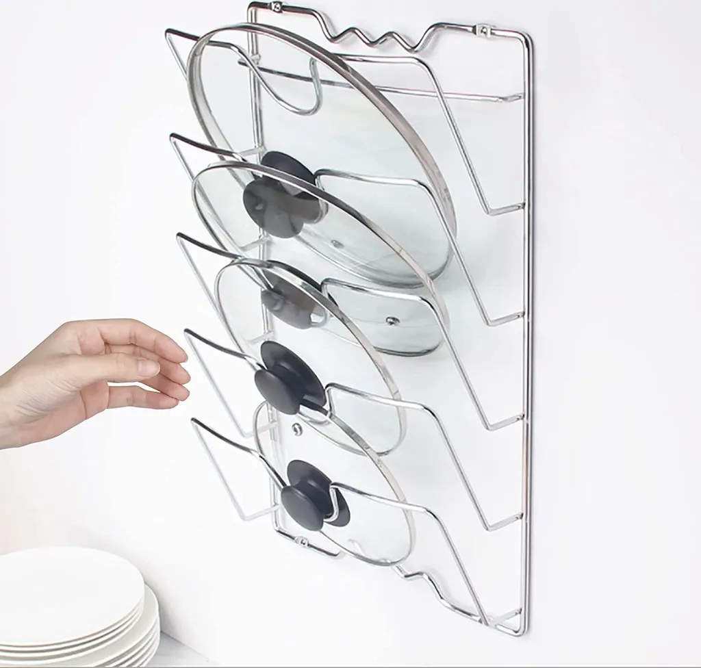 Rangez enfin vos couvercles sans bruit grâce à ce support mural robuste - 2