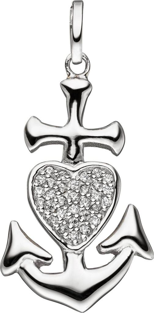 JOBO Anhänger Glaube Liebe Hoffnung 925 Silber mit Zirkonia Produktbild 