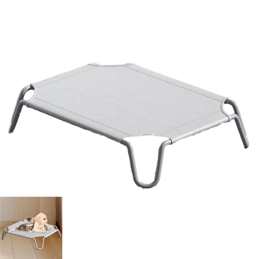 Erhöhtes Hundebett, Hängematte für alle Jahreszeiten, atmungsaktiv, kratzfest, tragbar, für Hunde unter 20 kg,55×55×15 cm
