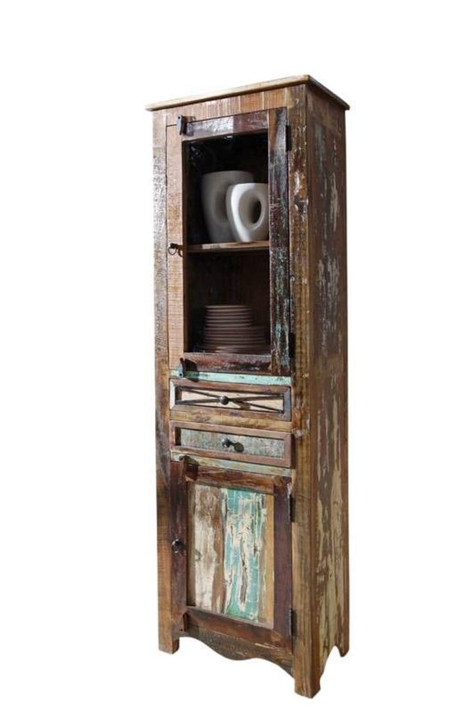 MASSIVMOEBEL24 | Vitrine 60x35 Bois de récupération laqué Image du produit 