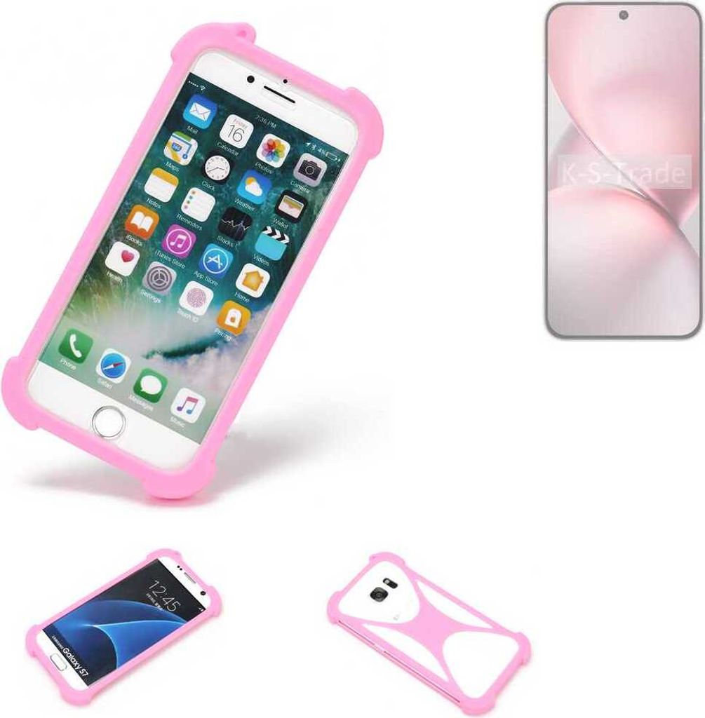 K-S-Trade Handy Hülle kompatibel mit Vivo X200 mini Schutz Hülle Bumper Silikon Schutz Hülle Cover Case Silikoncase Silikonbumper TPU Softcase