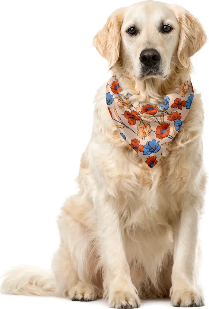 Bandana per Cani ABAKUHAUS Blooming - Accessorio Multicolore 40x40