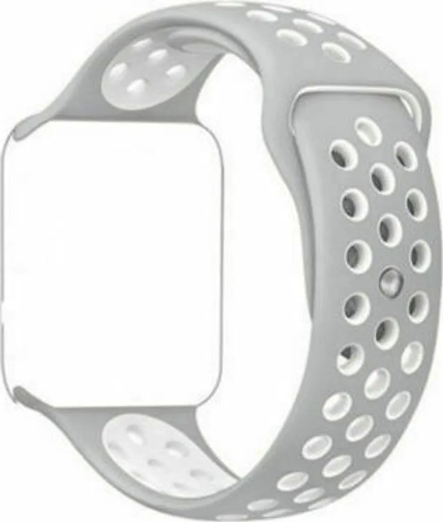 Per Fitbit Blaze Watch sostituisce il cinturino in gomma siliconica cinturino sportivo bianco argento