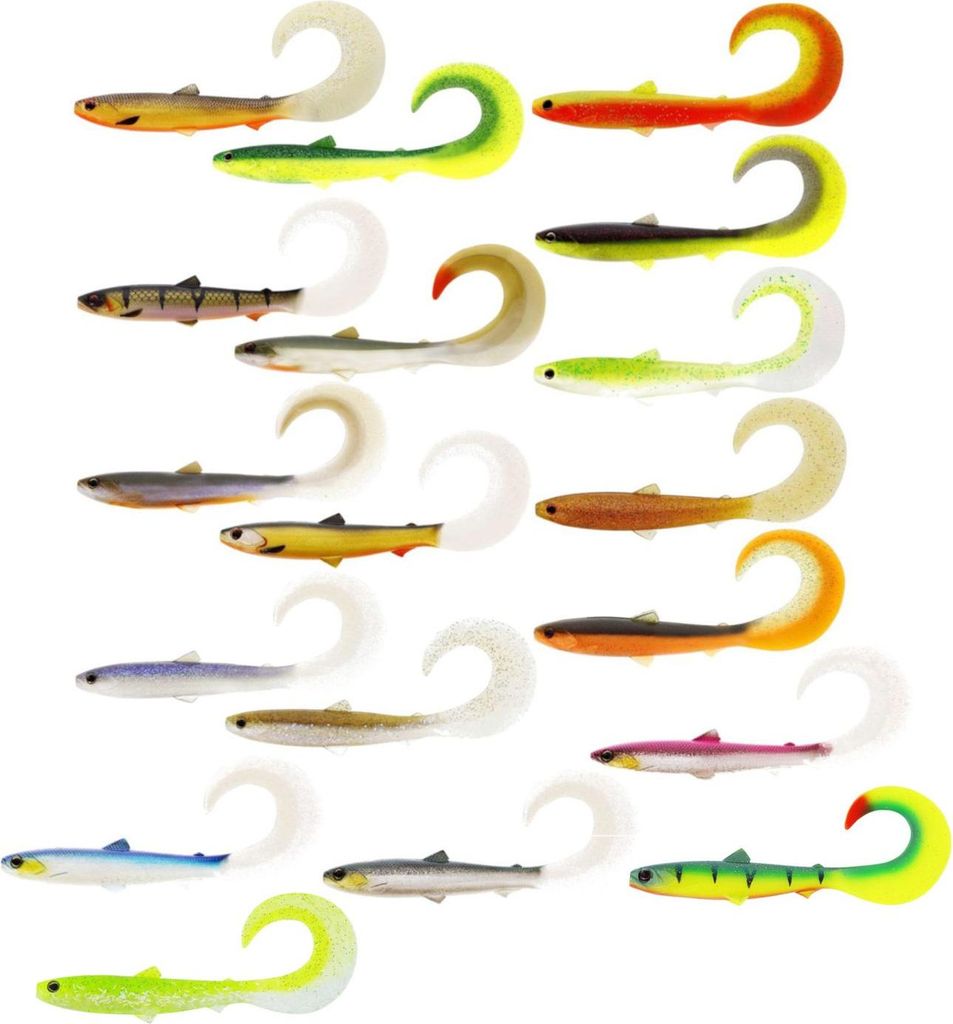 Westin BullTeez Curltail 8cm 3g - 3 Gummifische, Farbe:Pearl Sand