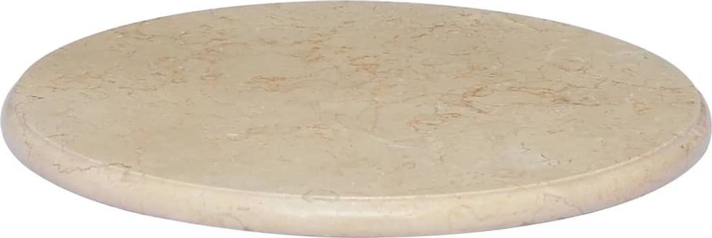 Hochwertige Tischplatte Creme Ø50x2,5 cm Marmor, Tischplatten DE1466