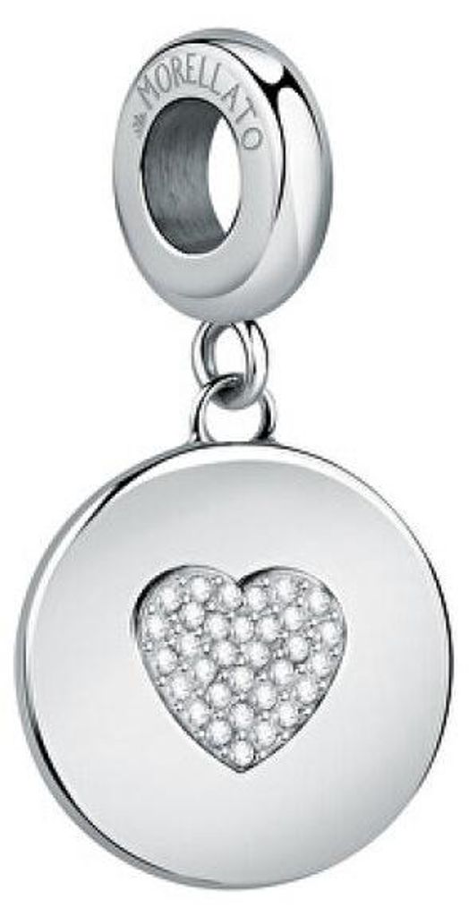 Romantic steel pendant Heart Drops SCZ1229