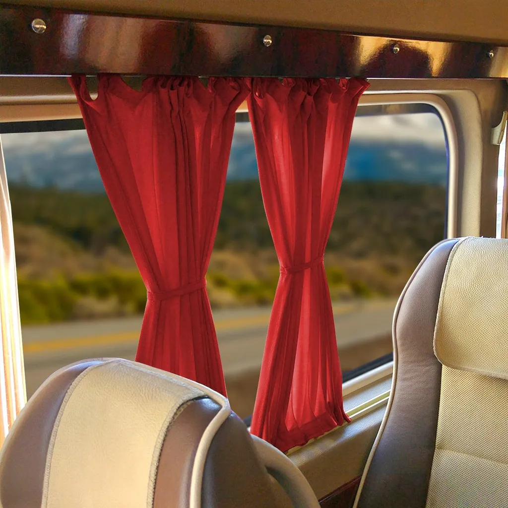 Tende di protezione solare su misura per Mercedes Sprinter W906 2006-18 L1 Rosso 10x - 6