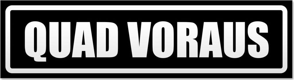 Quad voraus invertiert Magnetschild Schild magnetisch