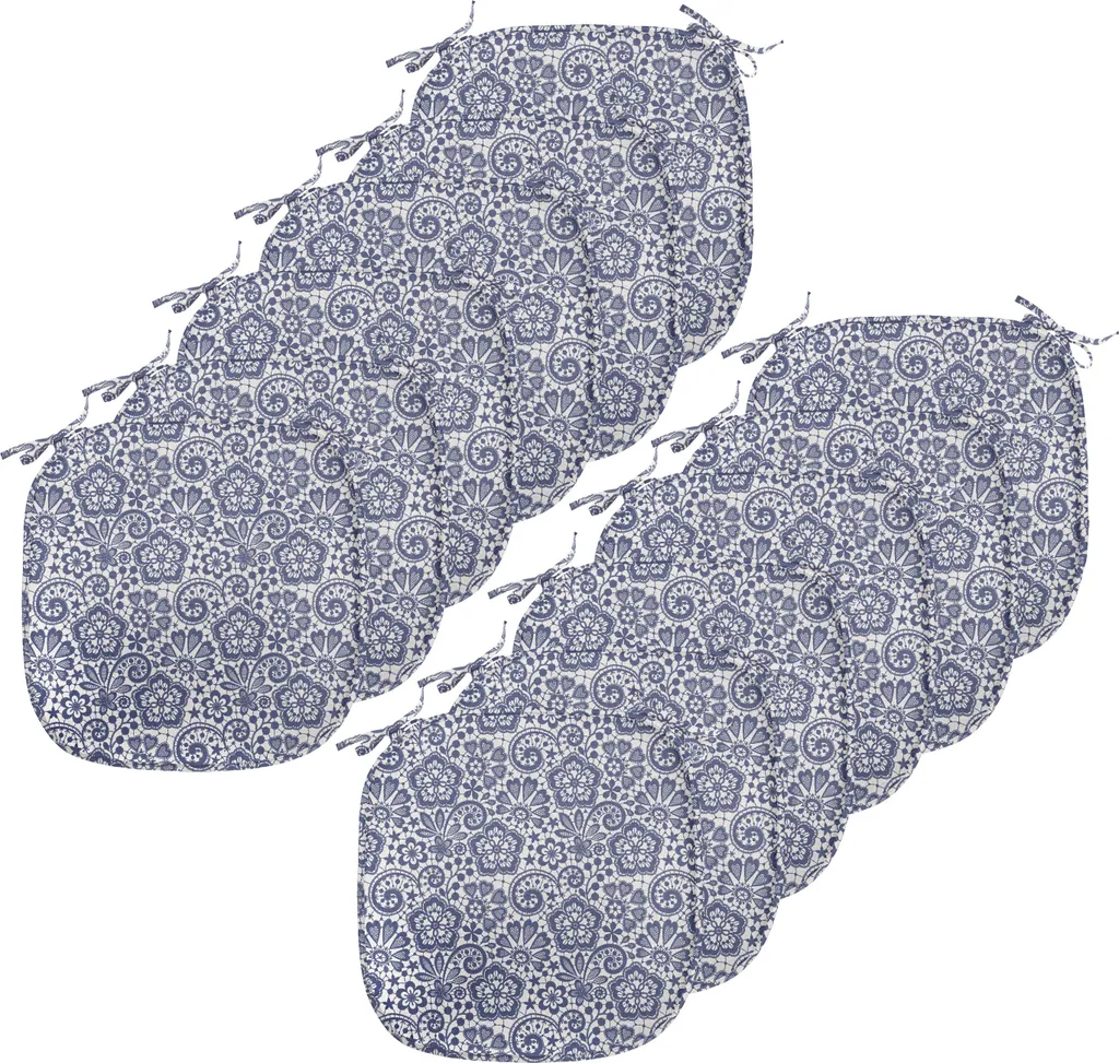 Cuscini Sedie Cucina 40x40 Impermeabili - Set 12 ABAKUHAUS Blu