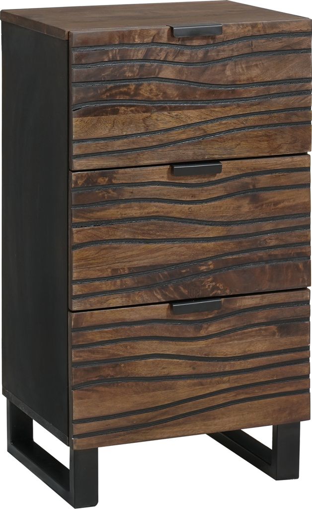 Desgin Sideboard 40x33.5x75 cm aus massivem Mangoholz - CD- & DVD-Regale 4018031
