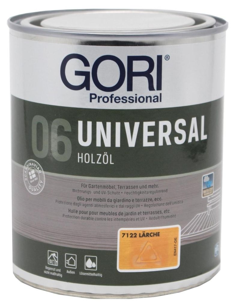 Gori Universal Holzöl 0,75L Lärche Gartenmöbelöl Produktbild 