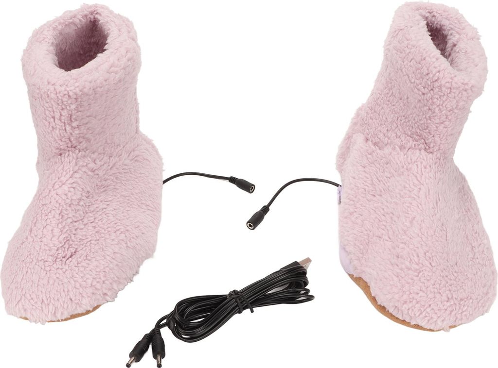 Beheizbare Fußwärmer mit USB-Ladefunktion – weiche, entspannende elektrische Plüsch-Wärmeschuhe für kalte Wintertage