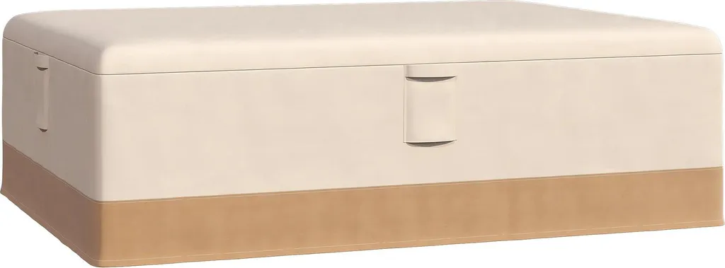 Housse hivernage pour grand salon de jardin blanc 270x200x78 cm souple