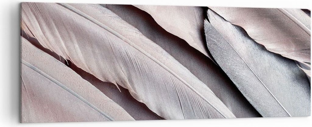 Bild auf Leinwand - Leinwandbild - Einteilig - Federn Flügel Feder - 140x50cm - Wand Bild - Wanddeko - Wandbilder - Leinwanddruck - Bilder - Wandd...