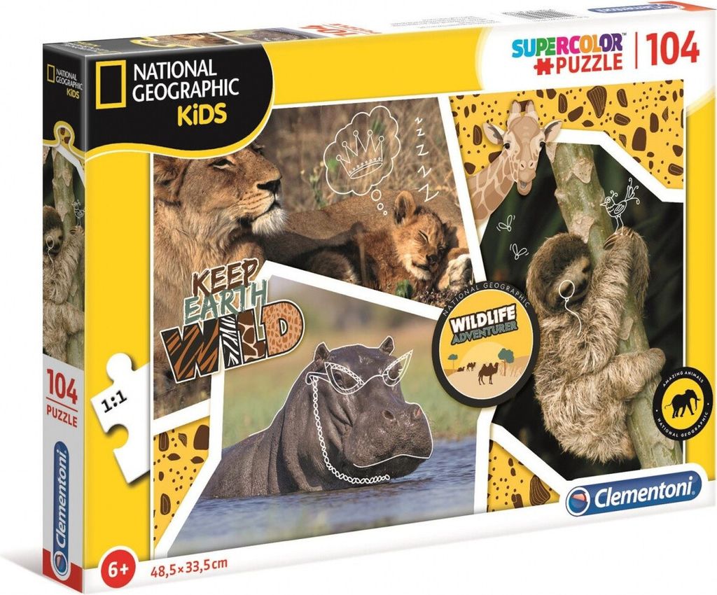 Clementoni 104Pcs Puzzle National Geographic Wildl