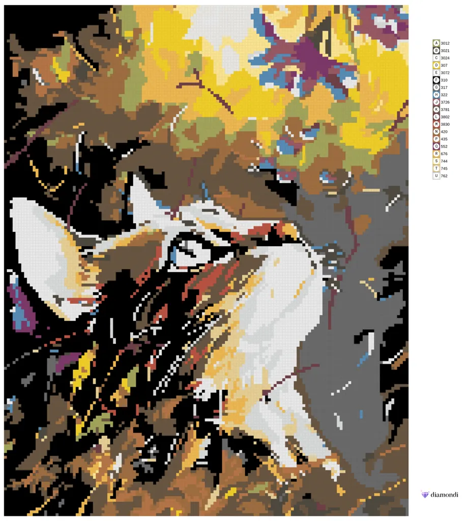 LXTOPN Diamond Painting 5D Fai Da Te Con Gatto, Tigre, Lupo, Mucca – Kit Completo Con Tela 30x45 Cm, Diamanti Rotondi, Penna E Ciotola, Decorazione Parete