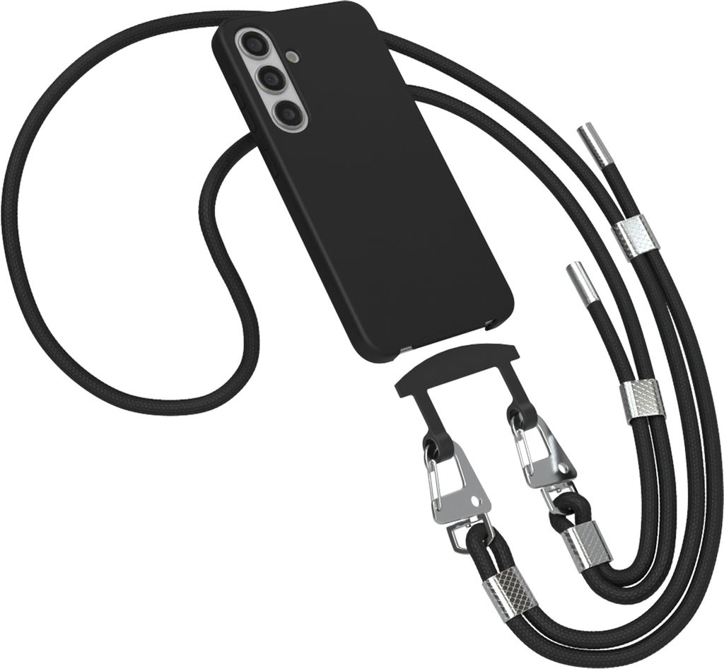 EAZY CASE - 2in1 Handyhülle mit Band kompatibel mit Samsung Galaxy S24, Silikonhülle zum Schutz, stoßfester Fallschutz, Umhängeband mit Hülle ...