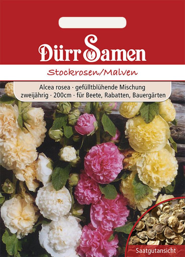 Dürr-Samen - Stockrosen/ Malven zweijährig 200 cm - Saatgut - 0859