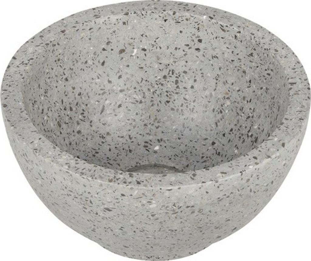 Differnz Aufsatzwaschbecken Ruz 23 x 23 cm Terrazzo grau grün matt 36.102.11