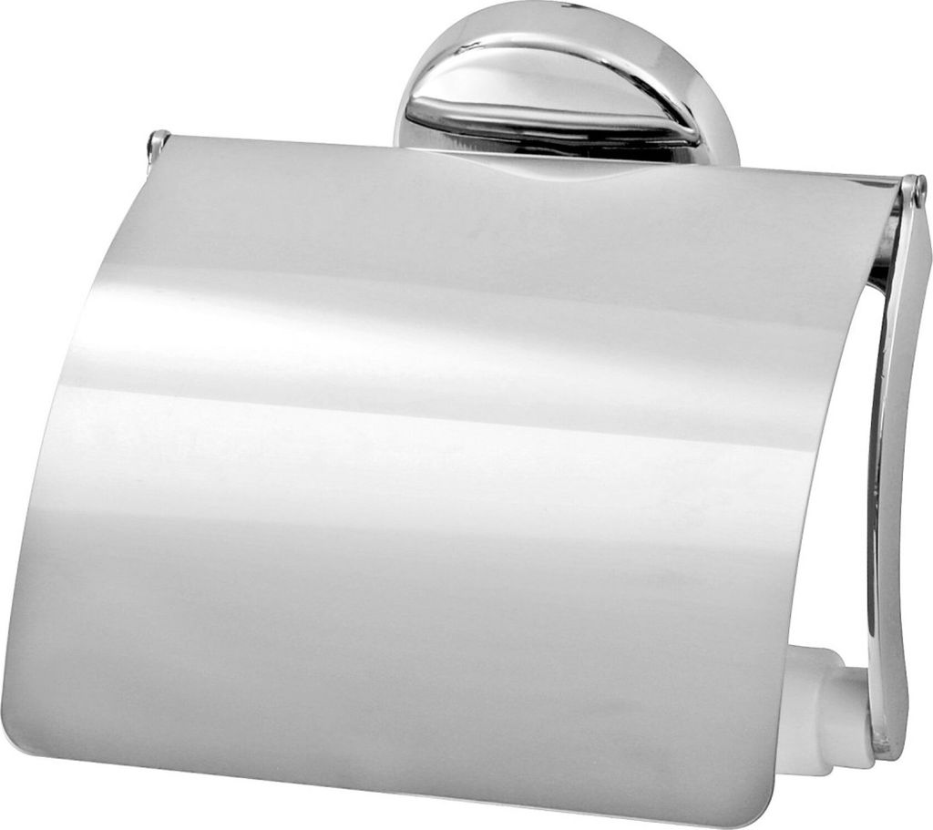Fackelmann Toilettenpapierhalter VISION, verchromter Klopapierhalter (Farbe: Silber)