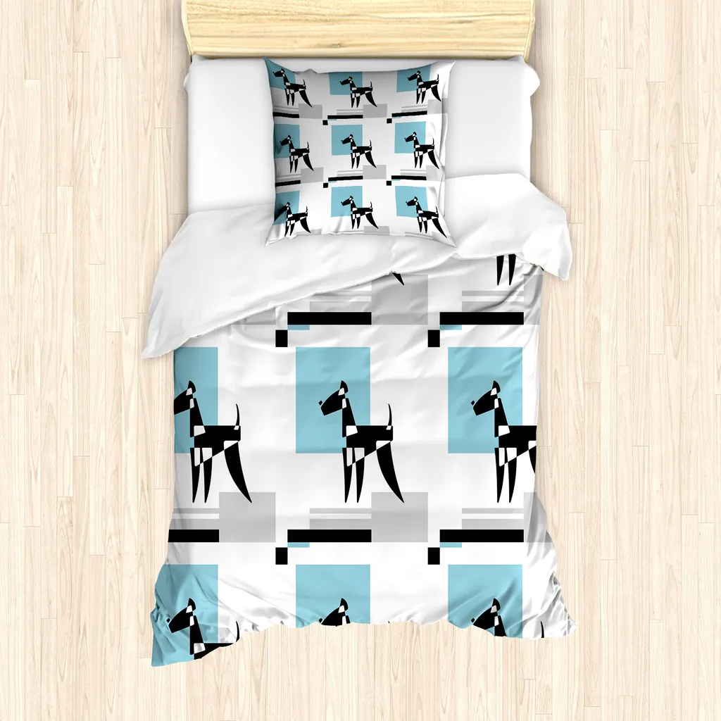 Duvet Set ABAKUHAUS Airedale Terrier 135x200 | Rosa Glamour
