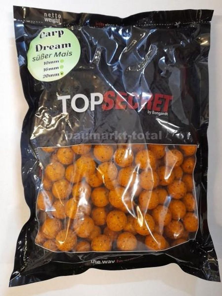 Top Secret Carp Dream Boilie süßer Mais 1kg 20mm