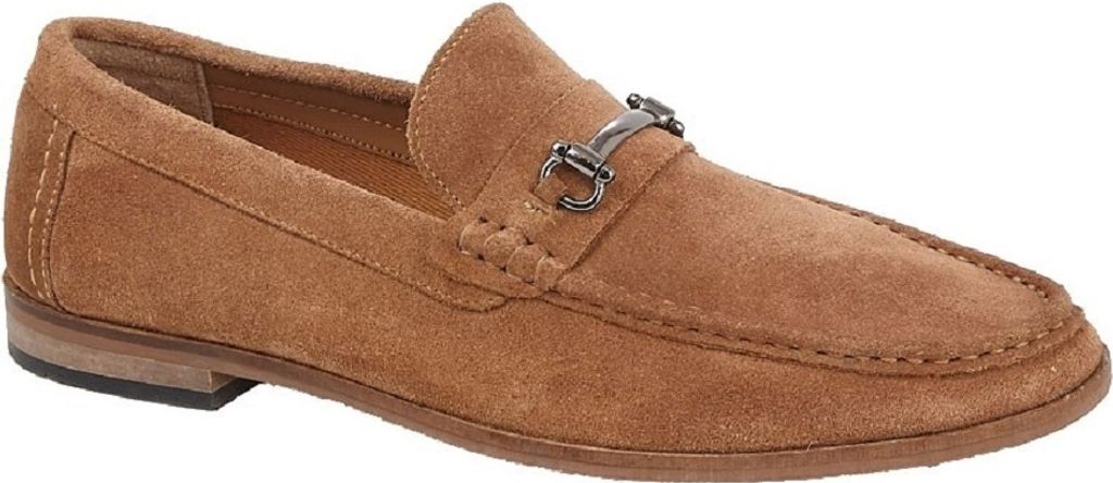 Roamers - Herren Freizeitschuhe "Slip-On", Wildleder DF1944 (43 EU) (Sand)