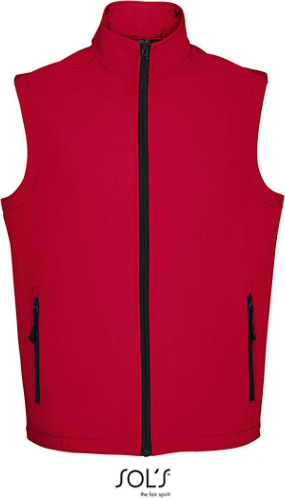 SOLs 02887 | Herren Race Bodywarmer Men Softshell - Wasserabweisend - Farbe: Pepper Red - Größe: S