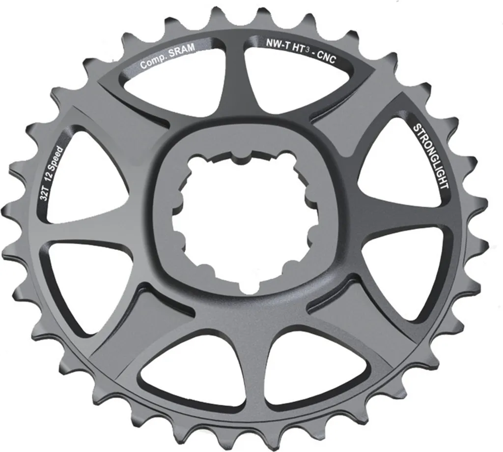 Plateau de VTT Monoplateau Stronglight compatible Sram 34 Dents Gris HT³