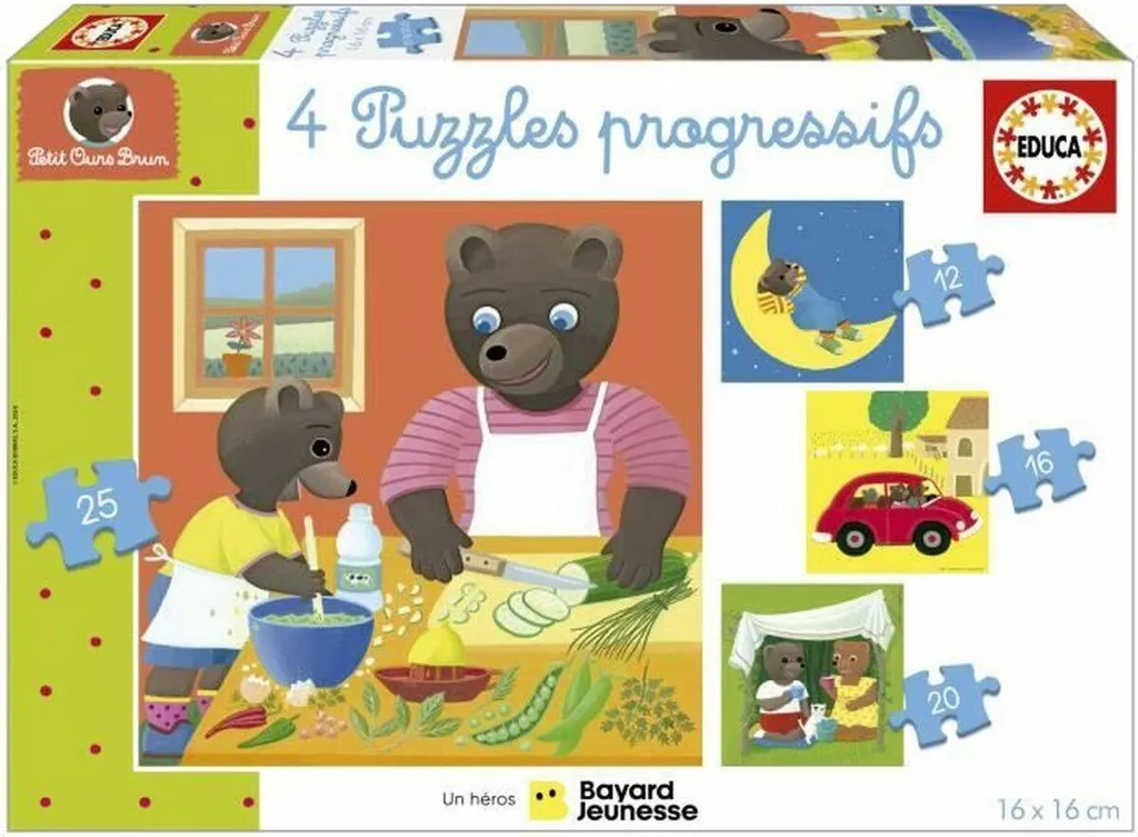 Puzzle Osito Pardo Educa en Carton Rigide - 2 x 20 Pièces Multicolores