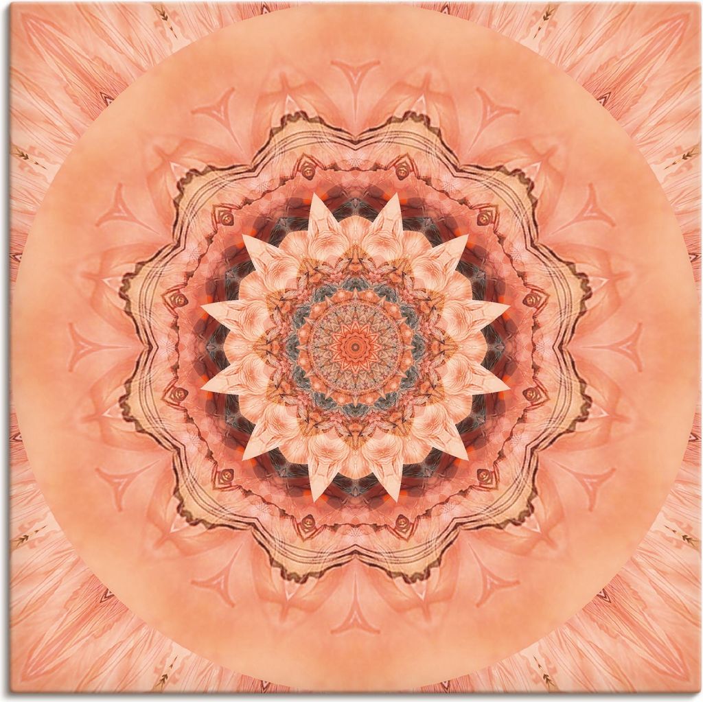 ARTland Leinwandbild Mandala Barmherzigkeit Größe: 30x30 cm