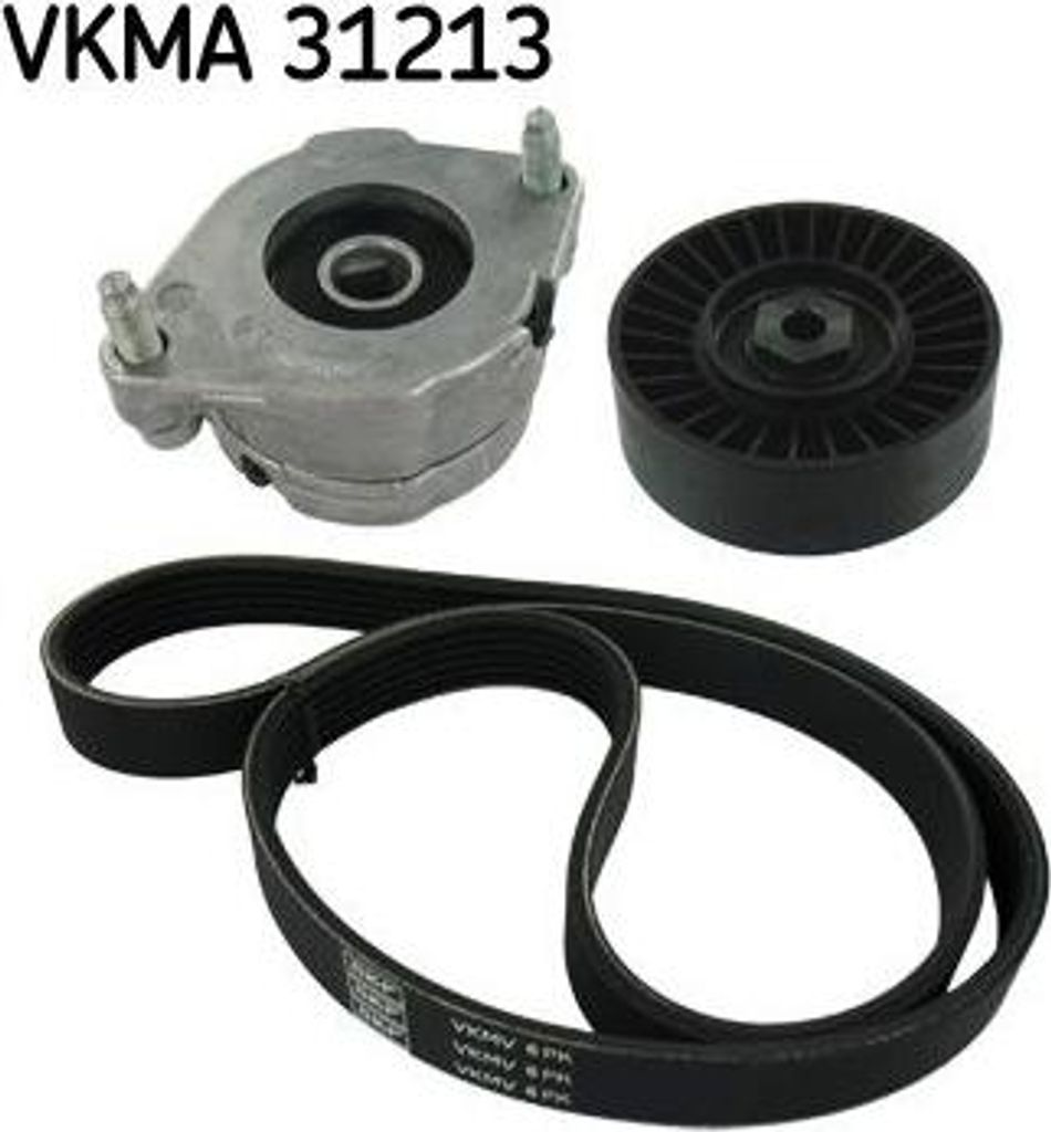 SKF VKMA 31213 Keilrippenriemensatz OE 028145278 kompatibel mit Alhambra, Cordoba, Ibiza, Toledo, Golf III, Golf IV, Passat 35I, Sharan, Vento