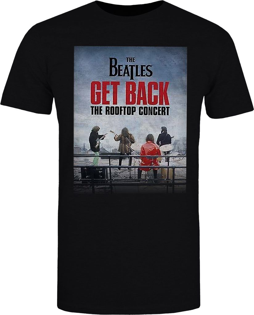 The Beatles - "Rooftop Concert" T-Shirt für Herren/Damen Uni RO4836 (M) (Schwarz)