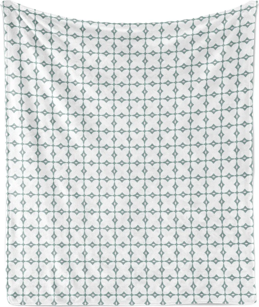 Coperta Design Astratto ABAKUHAUS Verde Mare Scuro 175x230 Pile
