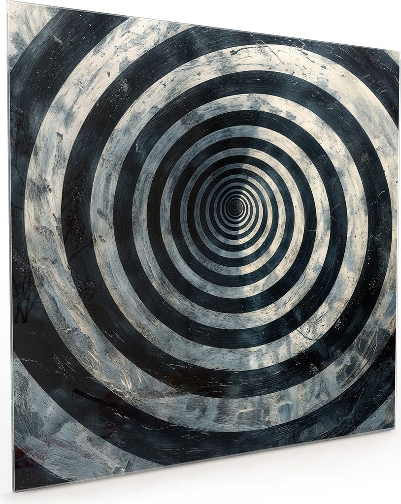 Küchenrückwand Spritzschutz Glas mit Motiv Hypnotische Spirale 40 x 40 cm