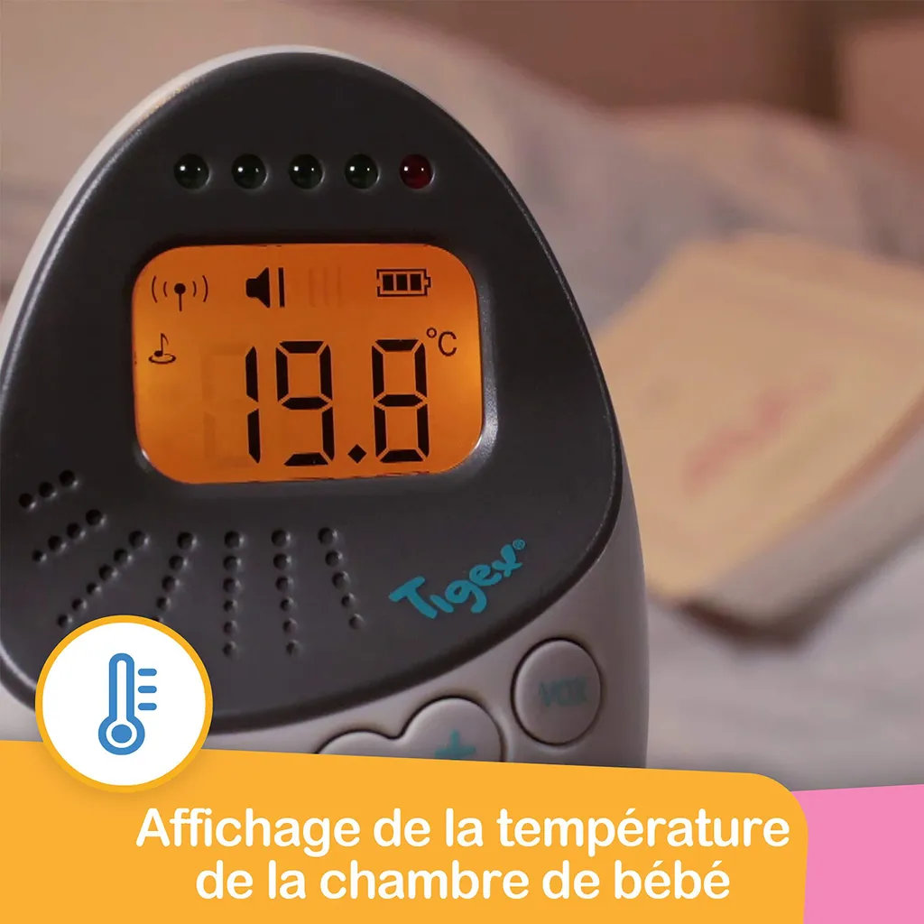 Écoute-bébé Tigex Easy Protect Plus - Babyphone Sans Fil avec Mode VOX - 10