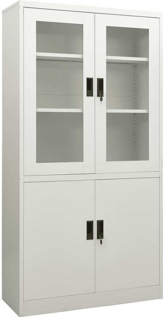 Büroschrank Hellgrau 90x40x180 cm Stahl , Aktenschränke Design 2024
