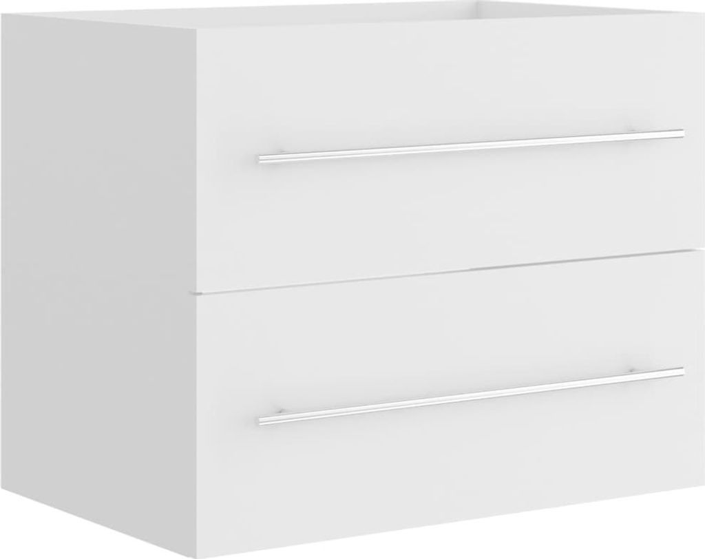 vidaXL Waschbeckenunterschrank Weiß 60x38,5x48 cm Holzwerkstoff