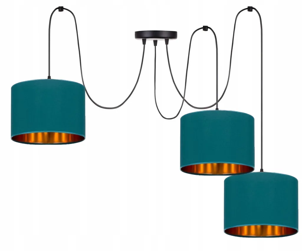Lampada Vintage Turchese N230-P3-T - Luce di Design 3 Luci per Soggiorno
