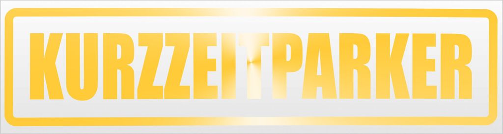 Kiwistar Kurzzeitparker Magnetschild Schild magnetisch - 20cm Gelb - reflektierend - Magnetfolie für Auto PKW Kfz