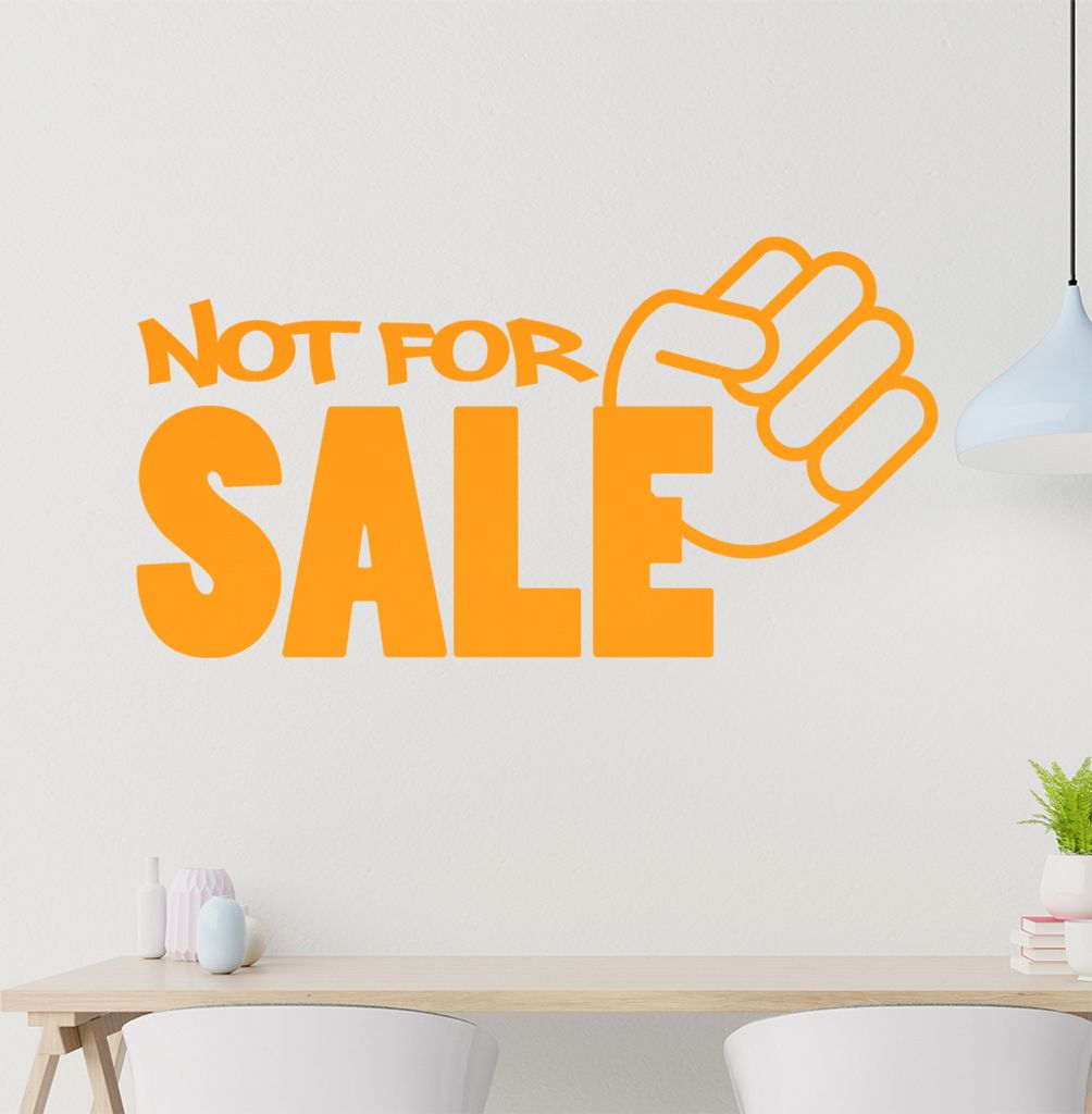 not forWandtattoo in 6 Größen - Wandaufkleber Wall Sticker - Dekoration, Küche, Wohnzimmer, Schlafzimmer, Badezimmer