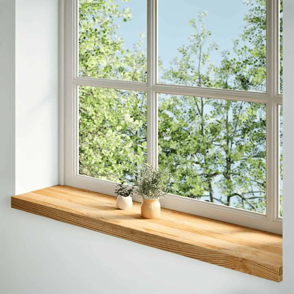 vidaXL Davanzali 2 pezzi Marrone chiaro 120x30x2 cm Legno massello di quercia