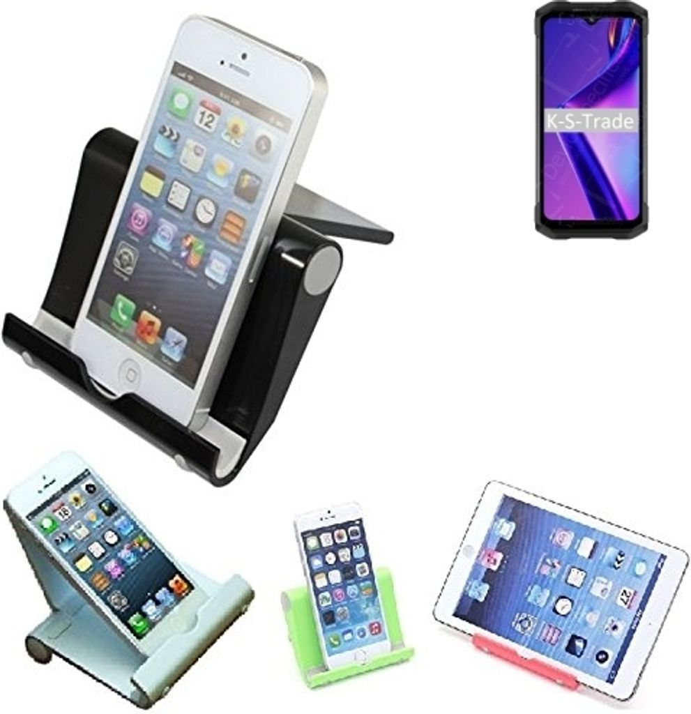 K-S-Trade Handy-Ständer kompatibel mit Doogee S98 faltbarer Tischständer Smartphone Tablet Halterung Reise