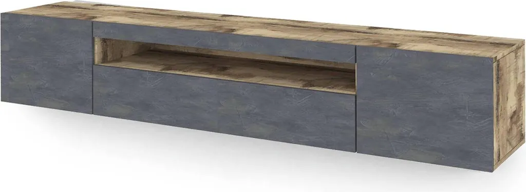 Grand Banc TV Amore en Bois Érable Marron 200 cm - Mobilier de Salon Chic