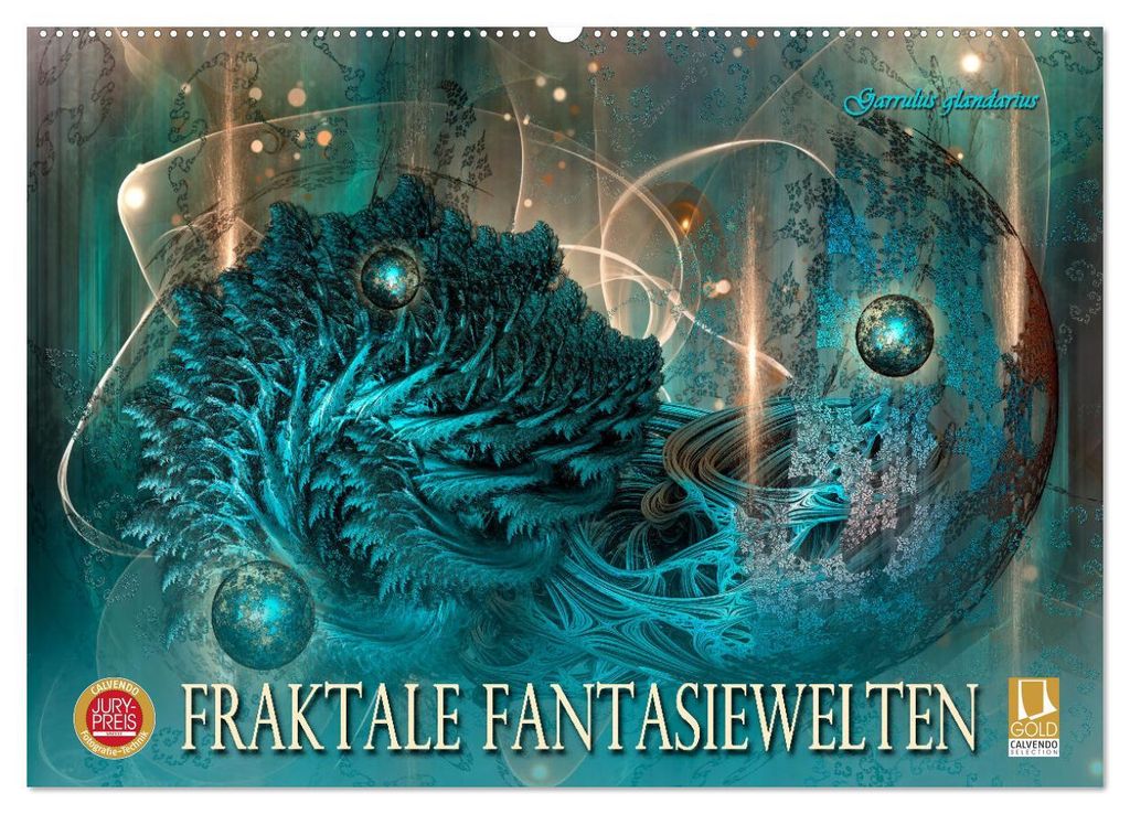 Fraktale Fantasiewelten (Wandkalender 2027 DIN A2 quer), CALVENDO Monatskalender