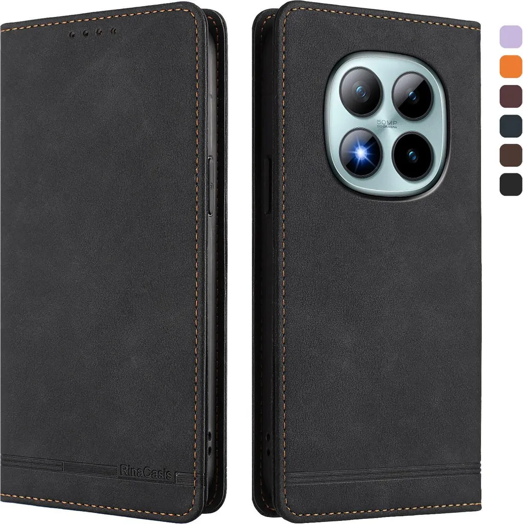 Cover Flip Xiaomi Redmi Note 15 Pro+ Nero | Elegante Pelle Sintetica